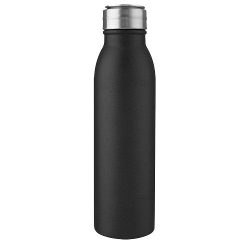 PF100678-4Harper 700 ml Sportflasche aus Edelstahl mit Metallschlaufe_ schwarz
