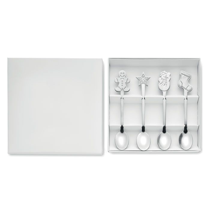 CX1533-16Chip Set 4er Set Teeloeffel_ mattsilber