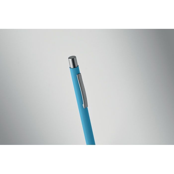 MO3222-12Nali Druckkugelschreiber recy. Alu_ tuerkis