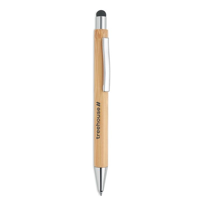 MO9945-40Bayba Druckkugelschreiber mit Stylus_ holz