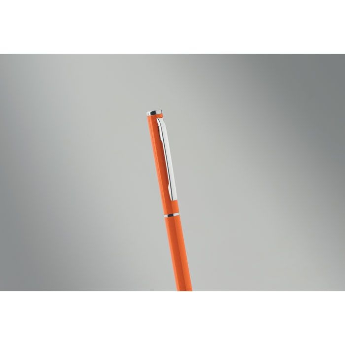 MO3139-10Nimes Drehkugelschreiber recy. Alu_ orange