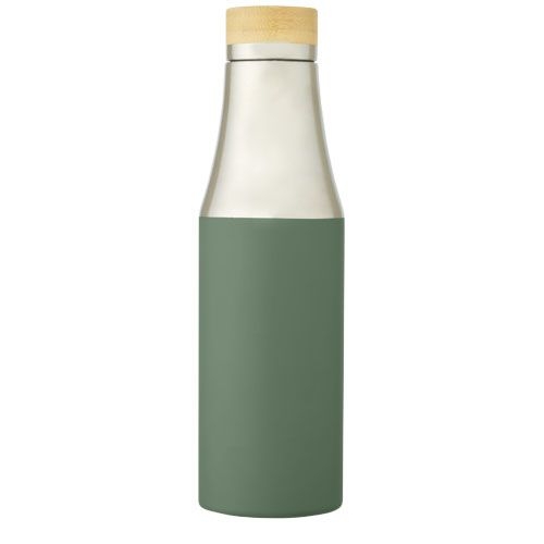 PF100667-3Hulan 540 ml Kupfer-Vakuum Isolierflasche mit Bambusdeckel_ heather gruen