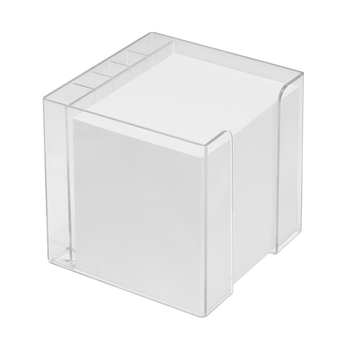 HE7009KPC-7Zettelbox mit Koecher _Alpha_ glasklar