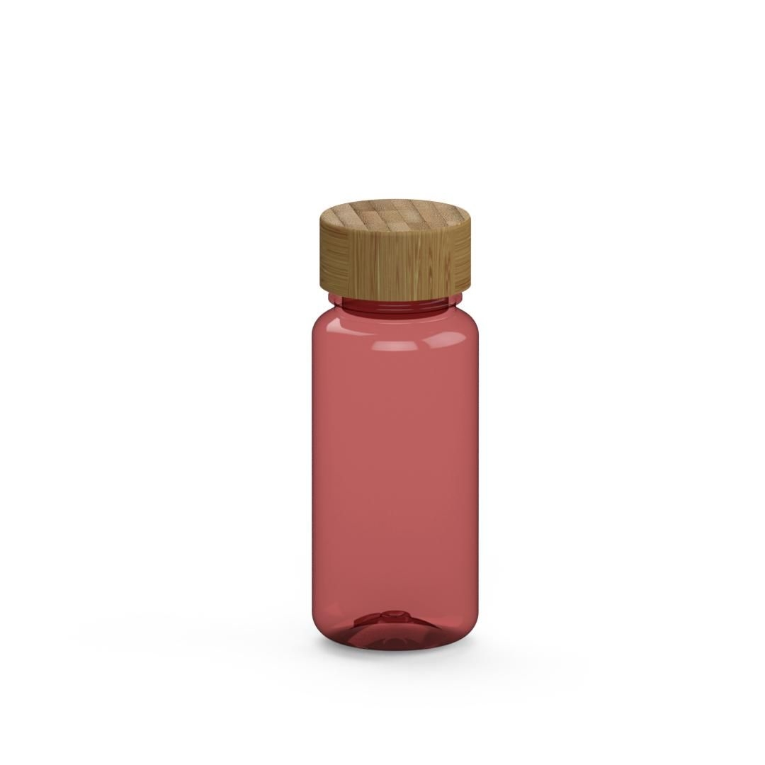 EL01246-4Trinkflasche _Natural_ 400 ml_ transparent-rot