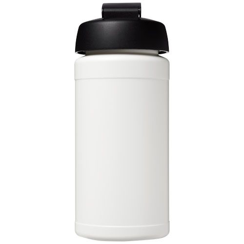 PF210068-1Baseline® Plus 500 ml Sportflasche mit Klappdeckel_ weiss_schwarz