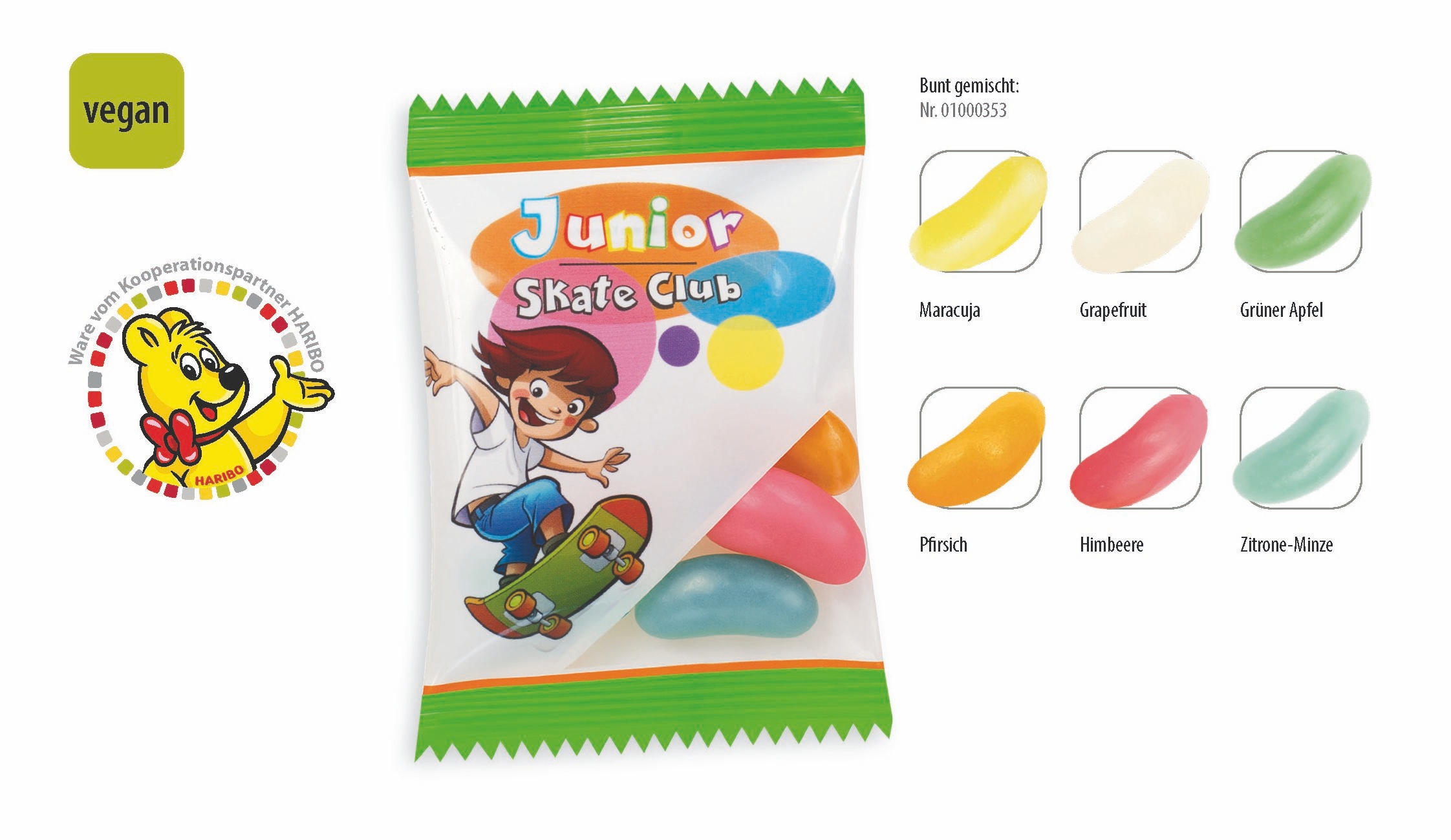 SW0353-2HARIBO Jelly Beans Werbetuete_HARIBO Jelly Beans_ transparente Folie