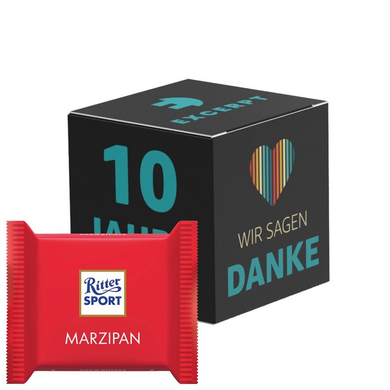 JG10189-4Werbewuerfel Ritter Sport_ Ritter Sport Mini_ Marzipan