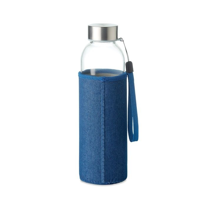 MO6192-04Utah Denim Trinkflasche Glas 500ml_ blau
