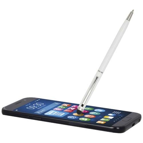 PF106256-1Ore Stylus Aluminium Kugelschreiber _blaue Mine_ weiss