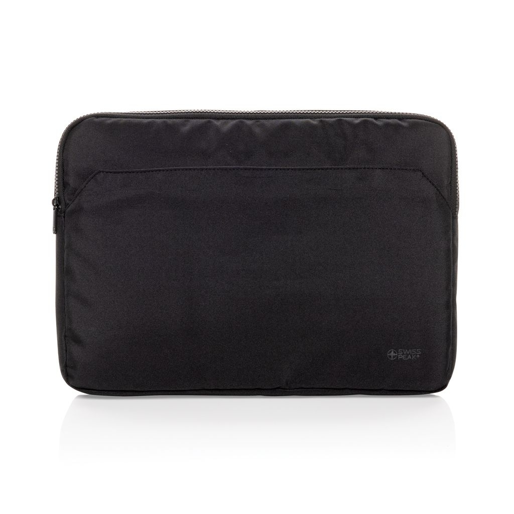 XDP788_16-01Swiss Peak Aware™ RPET Essential 15.6_ Laptop Sleeve_ schwarz
