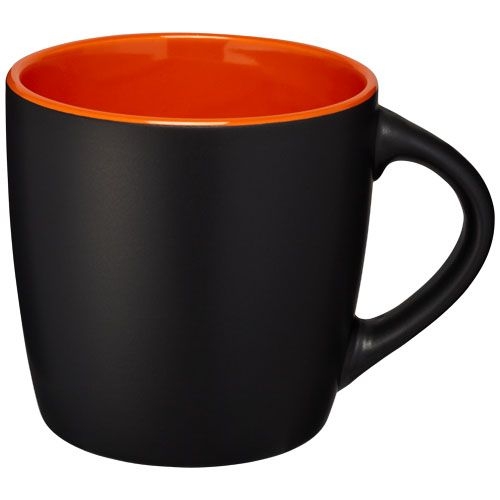 PF100476-4Riviera 340 ml Keramikbecher_ schwarz_orange
