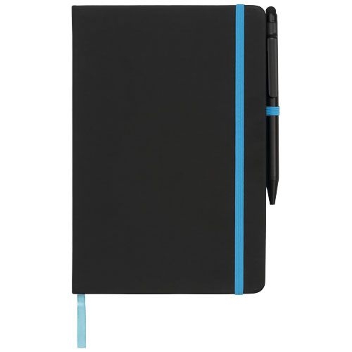 PF210210-1Noir Edge A5 Notizbuch mit farbigem Rand_ schwarz_blau