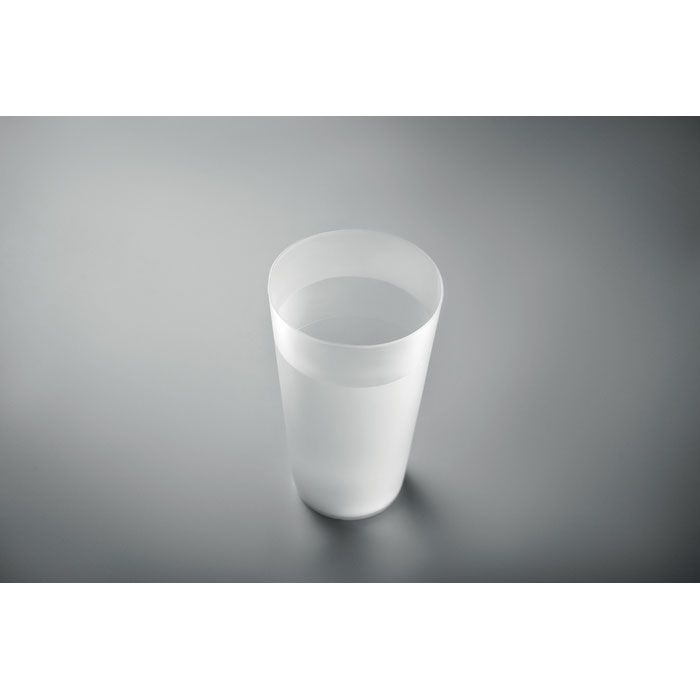 MO9907-26Festa Large Wiederverwendbarer Becher_ transparent weiss