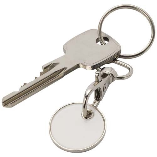 PF104592-1Rory Schluesselanhaenger mit Trolley-Muenze_ weiss