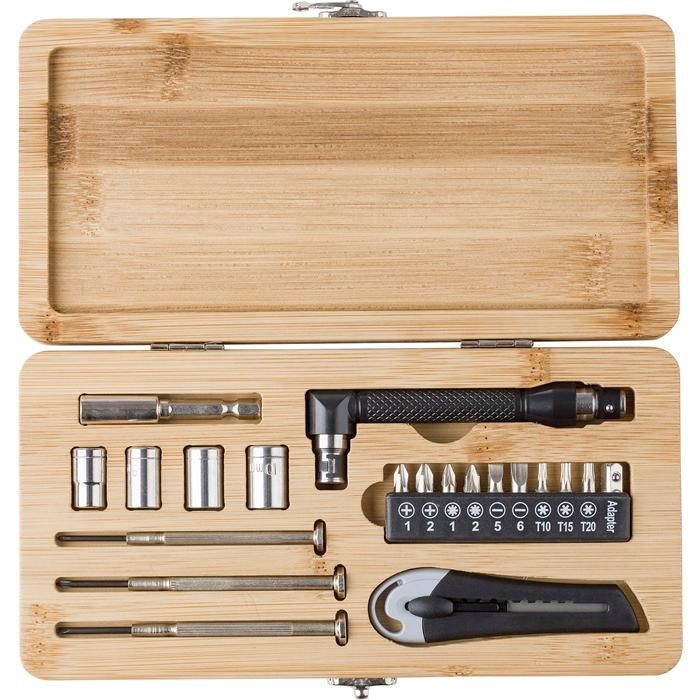 GI866620-11Bambus-Werkzeugsatz Elmar_ brown