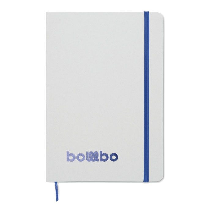 MO2578-04Route White DIN A5 Notizbuch fuer Gravur_ blau