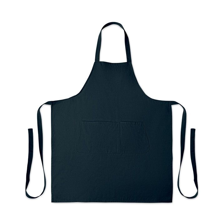 MO2249-04Gamma Kuechenschuerze Organic Cotton_ blau