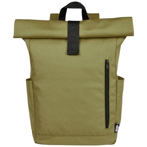 PF120659-4Byron 15_6_ GRS RPET Roll-Top Rucksack 18 L_ olive