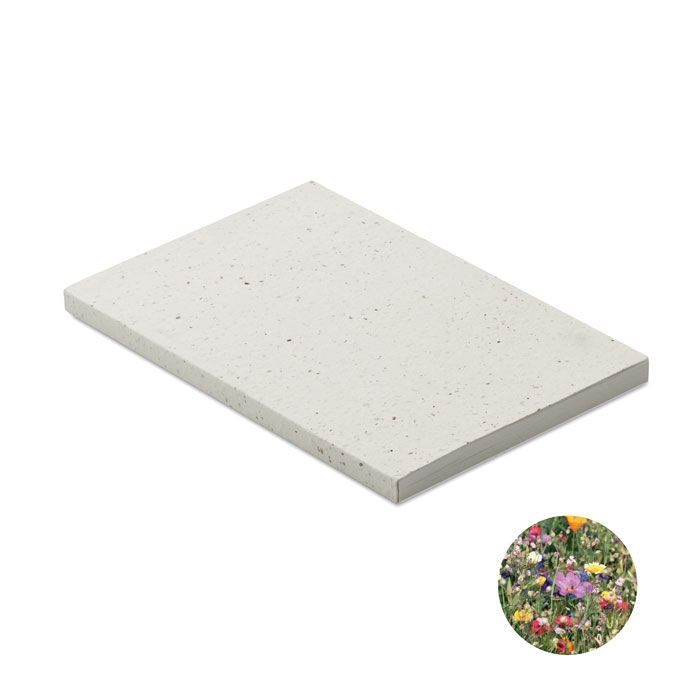 MO2082-06Seed Book DIN A5 Notizbuch Samenpapier_ weiss