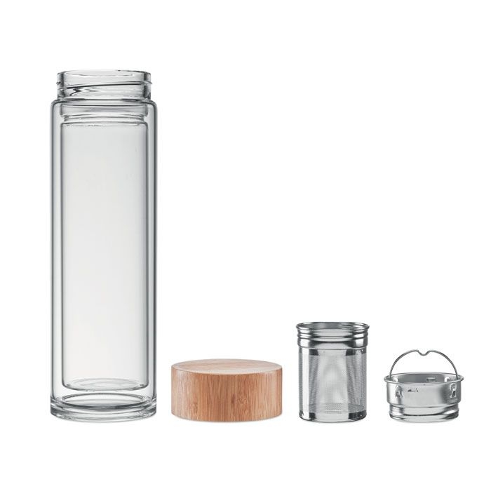 MO9420-22Batumi Glass Doppelwandige Trinkflasche 420ml_ transparent