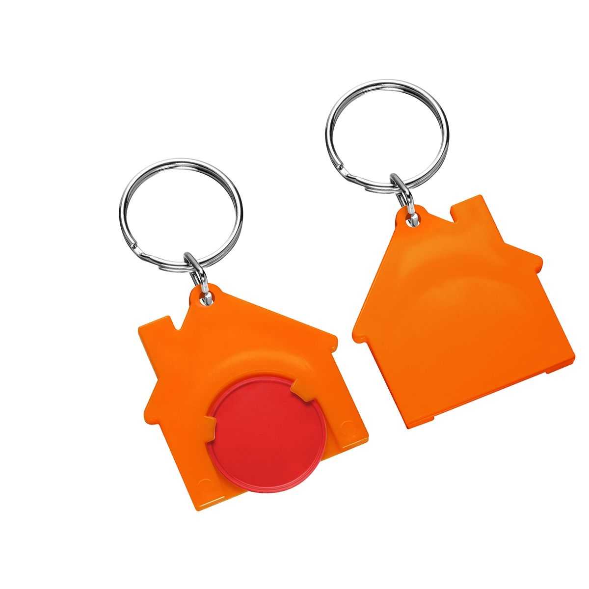 HE7516R-1-5Chiphalter mit 1€-Chip _Haus_ rot_ orange