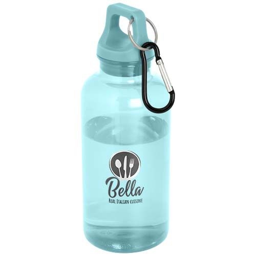 PF100778-10Oregon 400 ml RCS-zertifizierte Trinkflasche aus recyceltem Kunststoff mit Karabiner _ tuerkis