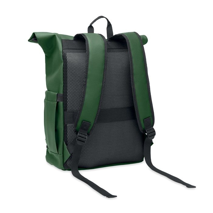 MO2643-60Bangkok Roll Rolltop-Rucksack 600D RPET_ dunkelgruen