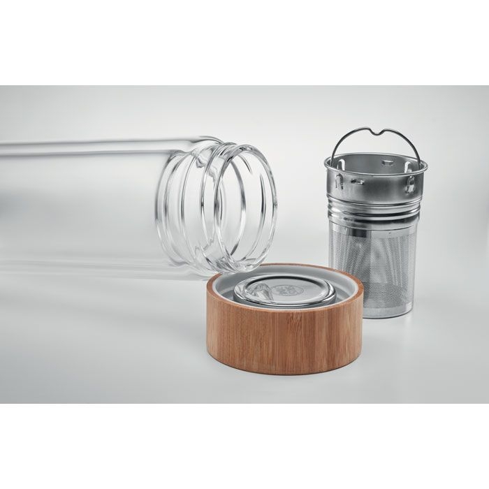 MO9420-22Batumi Glass Doppelwandige Trinkflasche 420ml_ transparent