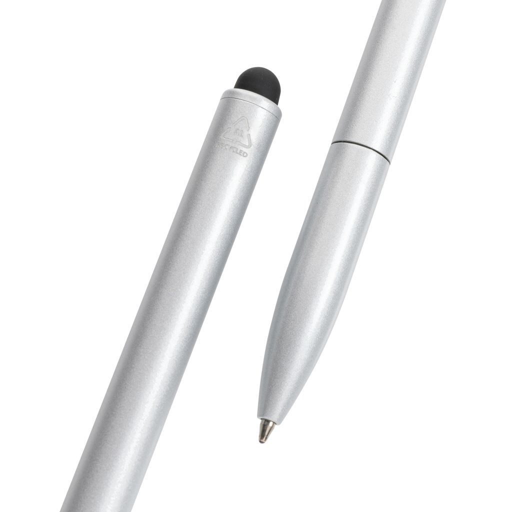 XDP611.23-2Kymi Stift mit Stylus aus RCS recyceltem Aluminum_ silber