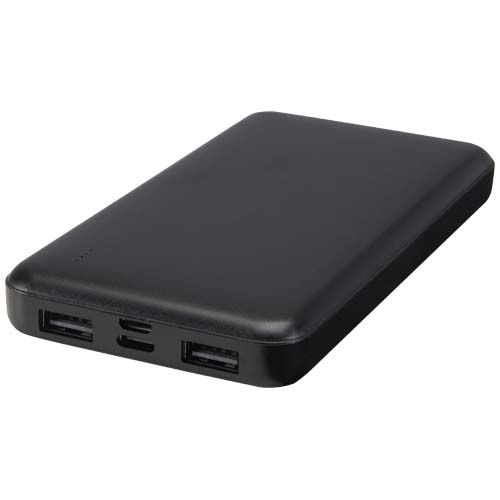 PF124458-2Intan 10 W 10.000 mAh Powerbank aus recyceltem Kunststoff_ schwarz