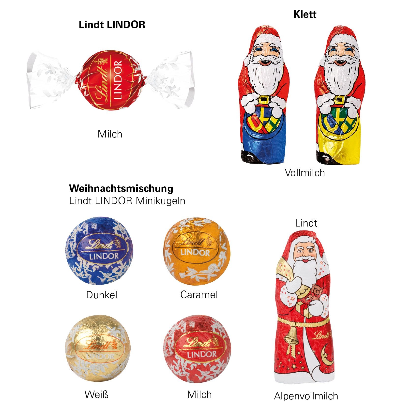 JG20111-1Klappbox S_ Weihnachten LINDOR_ Lindor Milch Kugeln