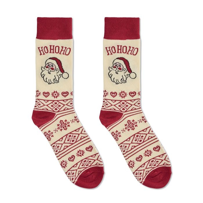CX1574-13Soc Medium Weihnachtssocken M_ beige