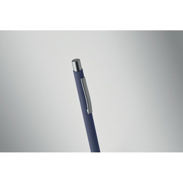 MO3222-85Nali Druckkugelschreiber recy. Alu_ marineblau