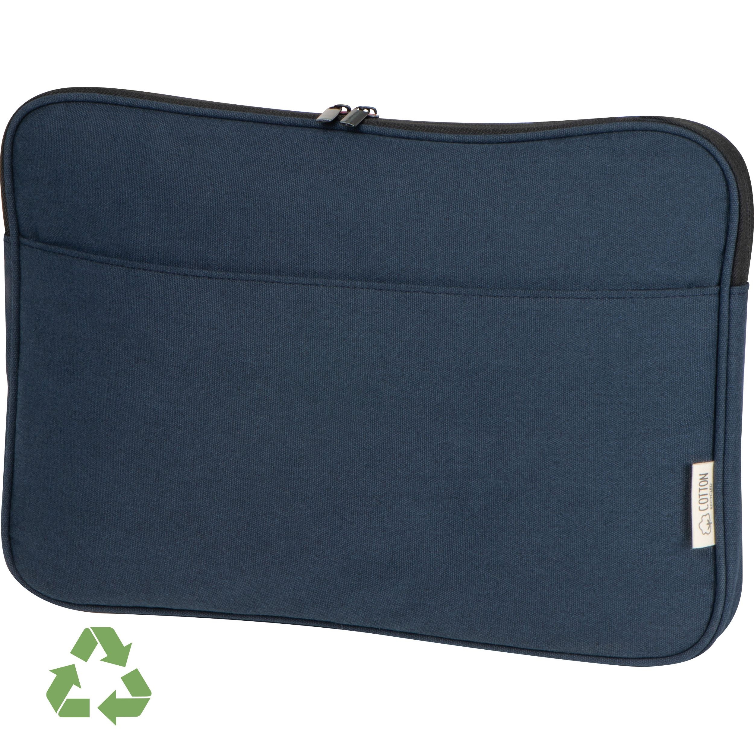 MA64395-44Laptoptasche aus recycelter Baumwolle GLENDA_ dunkelblau