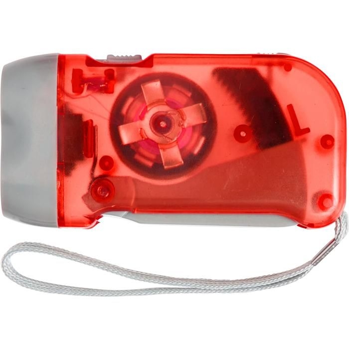 GI4532-08LED-Dynamotaschenlampe aus Kunststoff Tristan_ rot