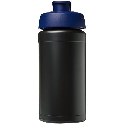 PF210068-14Baseline® Plus 500 ml Sportflasche mit Klappdeckel_ schwarz_blau