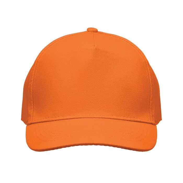 MO2345-10Sunny Baseball cap 5 panels 180gr_ orange