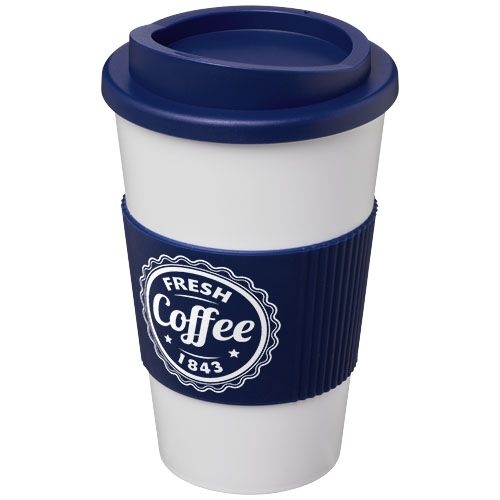 PF220002-7Americano® 350 ml Isolierbecher mit Schutzring_ blau_weiss
