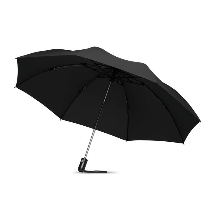 MO9092-03Dundee Foldable Reversibler Regenschirm_ schwarz