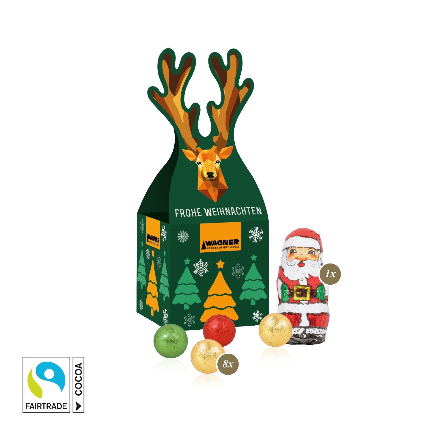 CD955653D Praesent Rentier mit Fairtrade® Schokolade