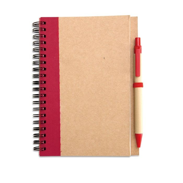 IT3775-05Sonora Plus Recycelter Notizblock_ rot