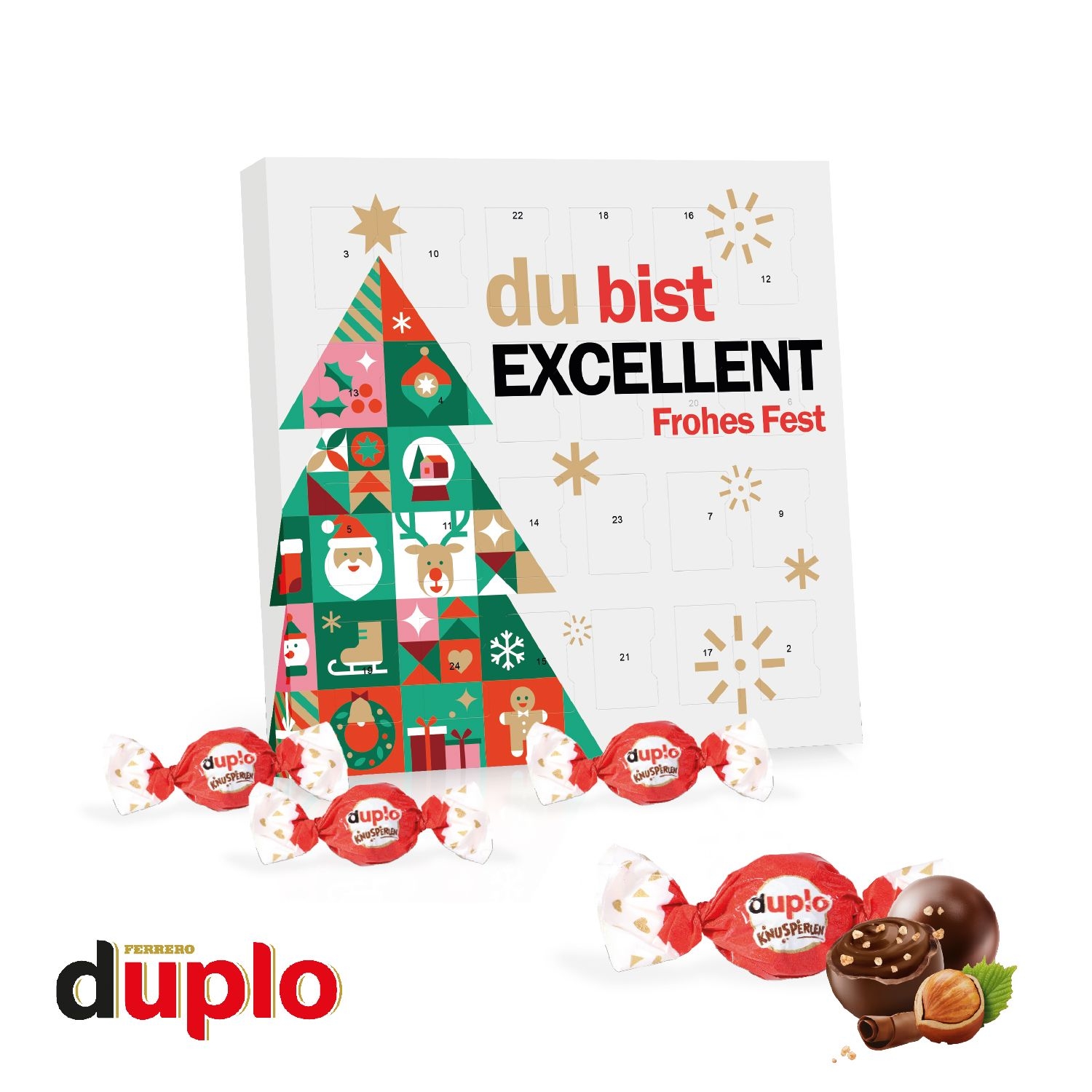 CD95197Tisch-Adventskalender duplo