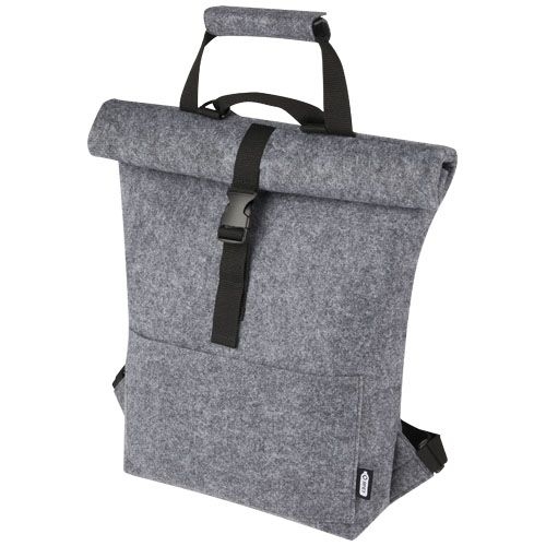 PF120663-1Felta Fahrradtasche aus GRS-recyceltem Filz 13 L_ mittelgrau