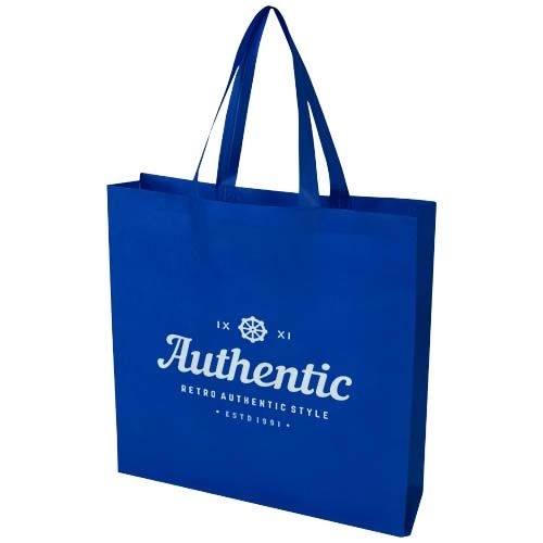 PF130106-3EcoSeal GRS-recycelte Nonwoven Tragetasche mit Zeitenfalten 12 L_ royalblau