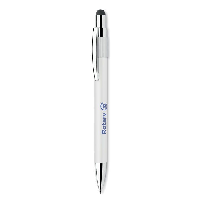 MO2488-06Edd Druckkugelschreiber mit Stylus_ weiss