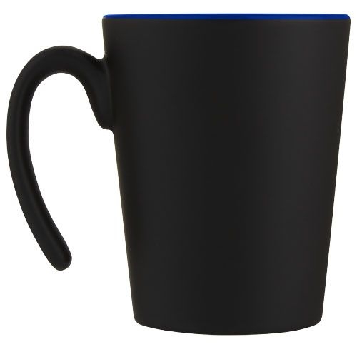PF100687-5Oli 360 ml Keramikbecher mit Henkel_ blau_schwarz