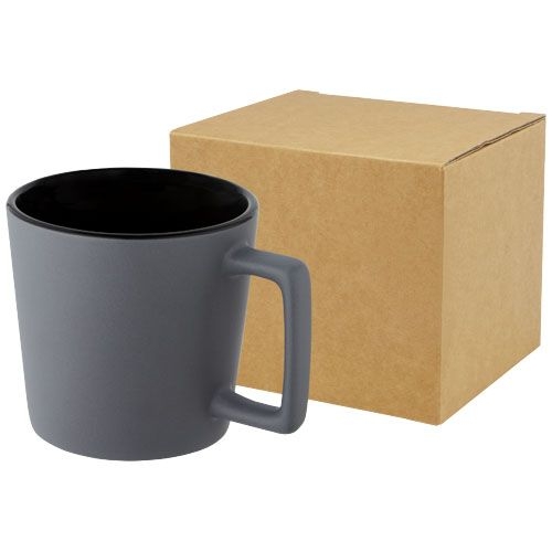 PF100900-2Cali 370 ml Keramiktasse mit matter Oberflaeche_ schwarz_grau matt