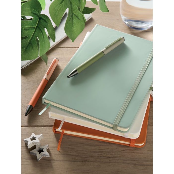 MO3124-77Arcoloop DIN A5 Notizbuch recy. PU_ mintgruen