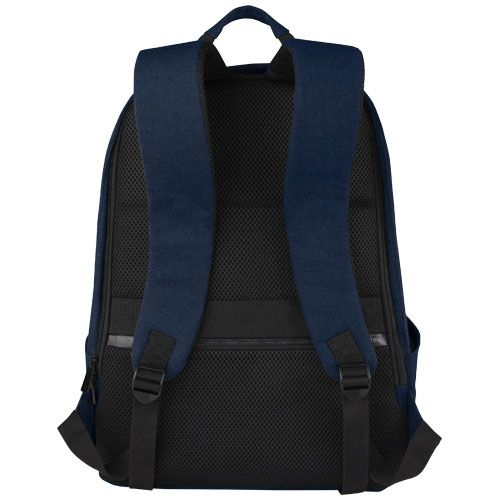 PF120677-1Joey 15_6 Zoll Anti-Diebstahl Laptop Rucksack 18 L aus GRS-recyceltem Canvas_ navy