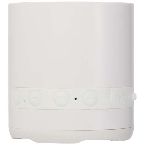 PF124454-1Hunor 3 W kabelloser Lautsprecher aus recyceltem Kunststoff_ weiss